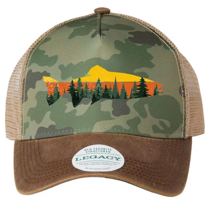 Trout Fly Fishing Outdoor Forest Nature Wildlife Legacy Tie Dye Trucker Hat