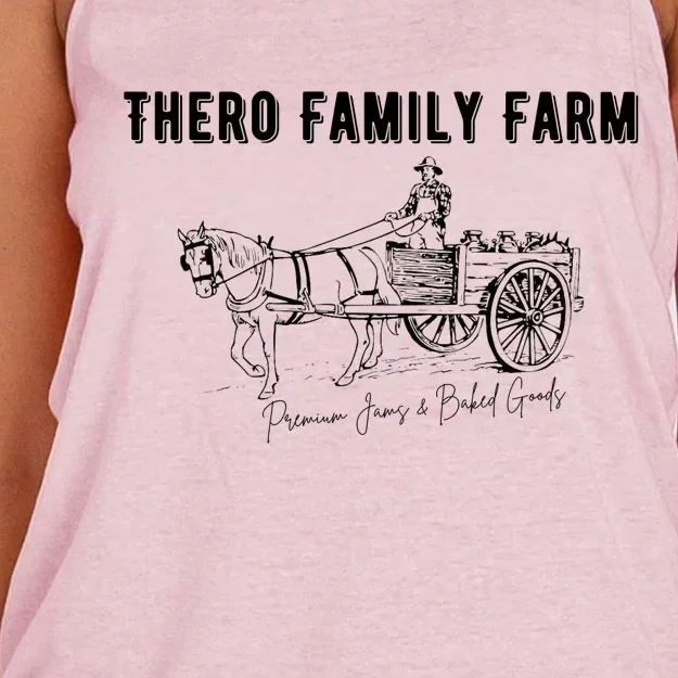 Thero Family Farm Premium Jams And Baked Goods Women's Knotted Racerback Tank