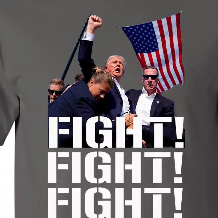 Trump Fight Fight Fight Trump Defiant Trump Shot Fist Pump Tall T-Shirt