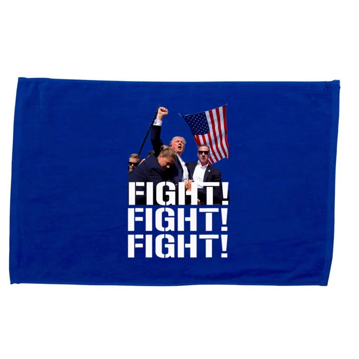 Trump Fight Fight Fight Trump Defiant Trump Shot Fist Pump Microfiber Hand Towel