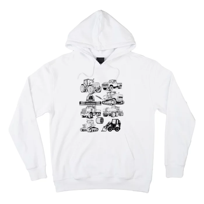 Tractor Farmer Farming Farm Trucks Hoodie