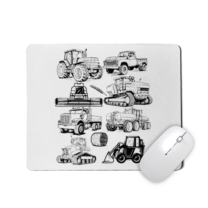 Tractor Farmer Farming Farm Trucks Mousepad