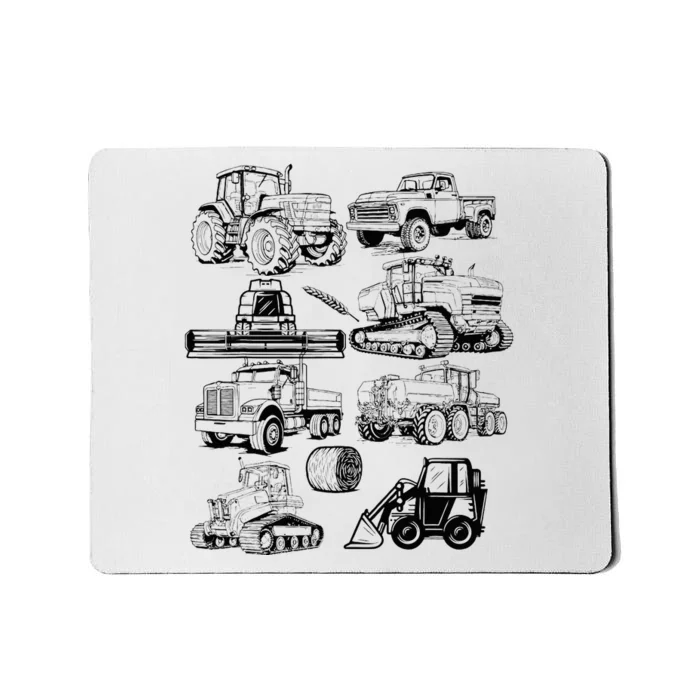 Tractor Farmer Farming Farm Trucks Mousepad