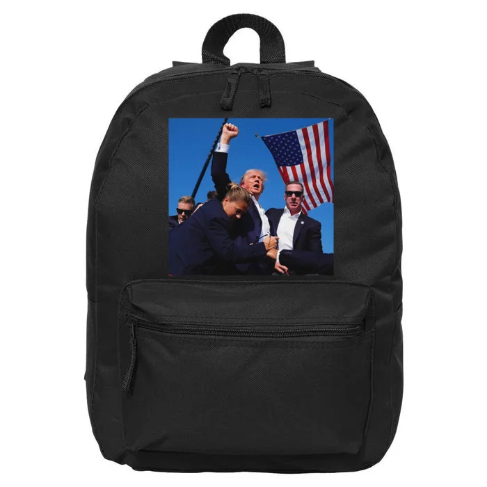 Trump Fight Fist 2024 Strong Support 16 in Basic Backpack