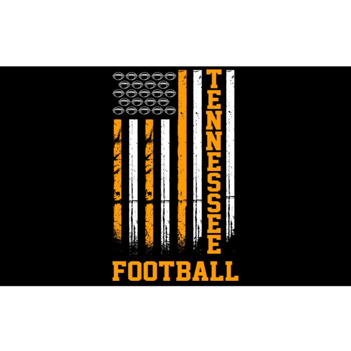 Tennessee Football Fan American Flag Bumper Sticker