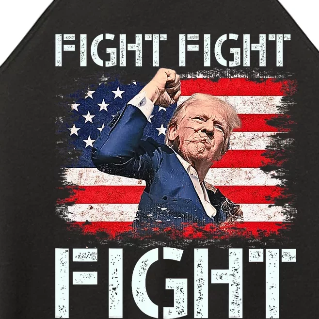 Trump Fight Fight Fight Trump Signals To Americans To Fight Women’s Perfect Tri Rocker Tank