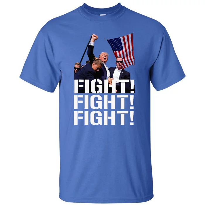 Trump Fight Fight Fight Trump Defiant Trump Shot Fist Pump Tall T-Shirt