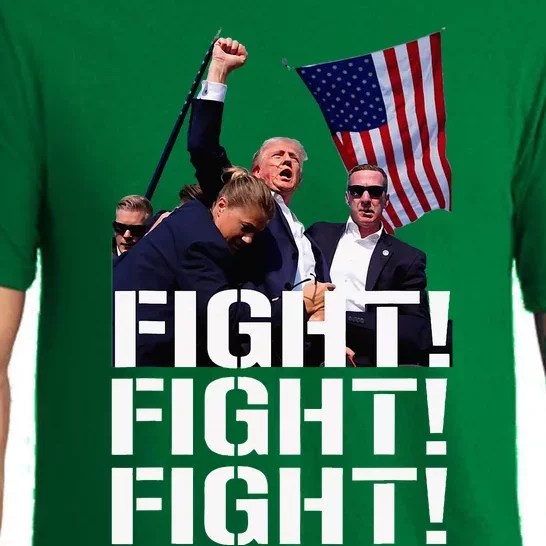 Trump Fight Fight Fight Trump Defiant Trump Shot Fist Pump Pajama Set