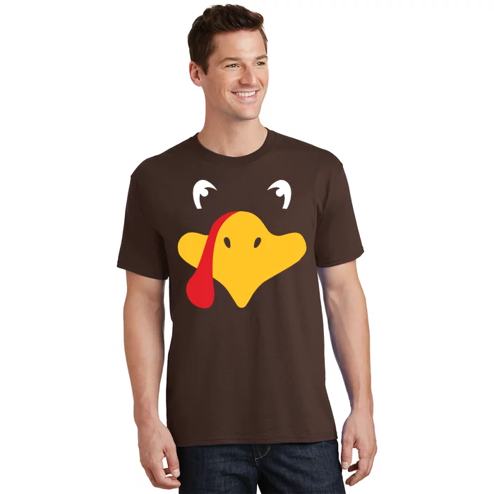 Turkey Face Funny Thanksgiving T-Shirt