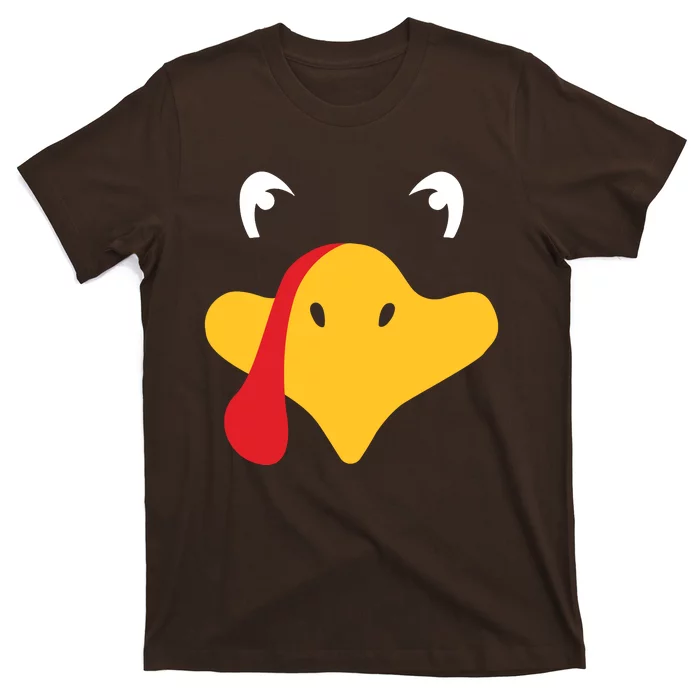 Turkey Face Funny Thanksgiving T-Shirt