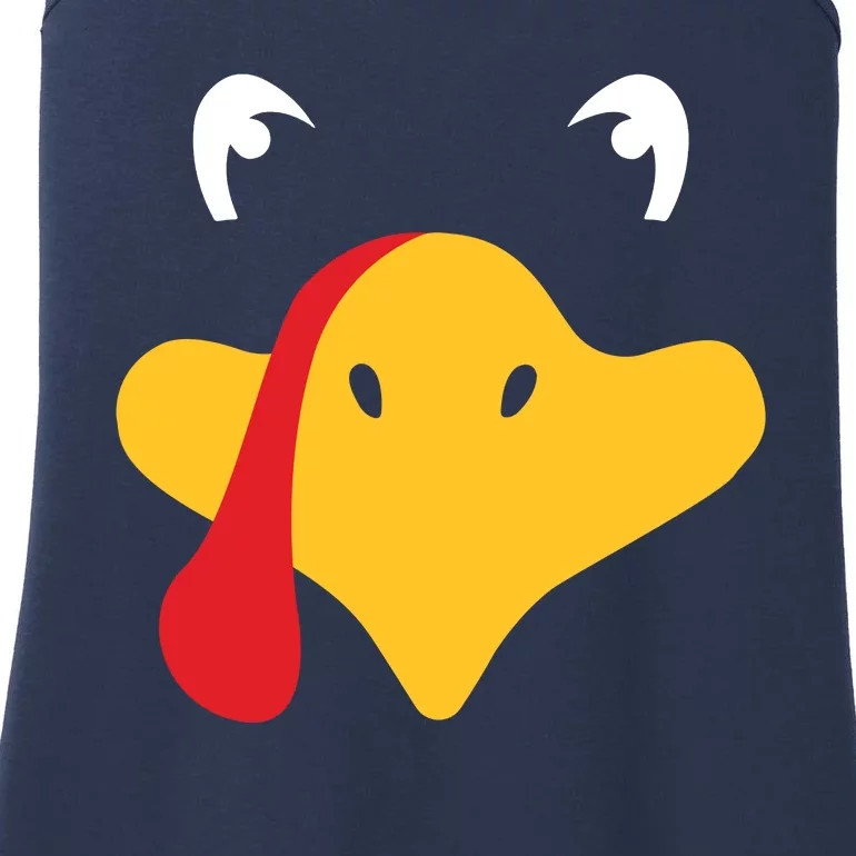 Turkey Face Funny Thanksgiving Ladies Essential Tank