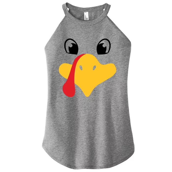 Turkey Face Funny Thanksgiving Women’s Perfect Tri Rocker Tank