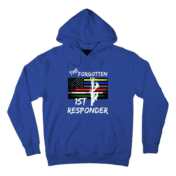 The Forgotten First Responder Tribute To Electrical Lineman Tall Hoodie