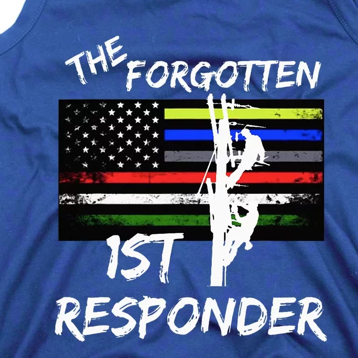 The Forgotten First Responder Tribute To Electrical Lineman Tank Top