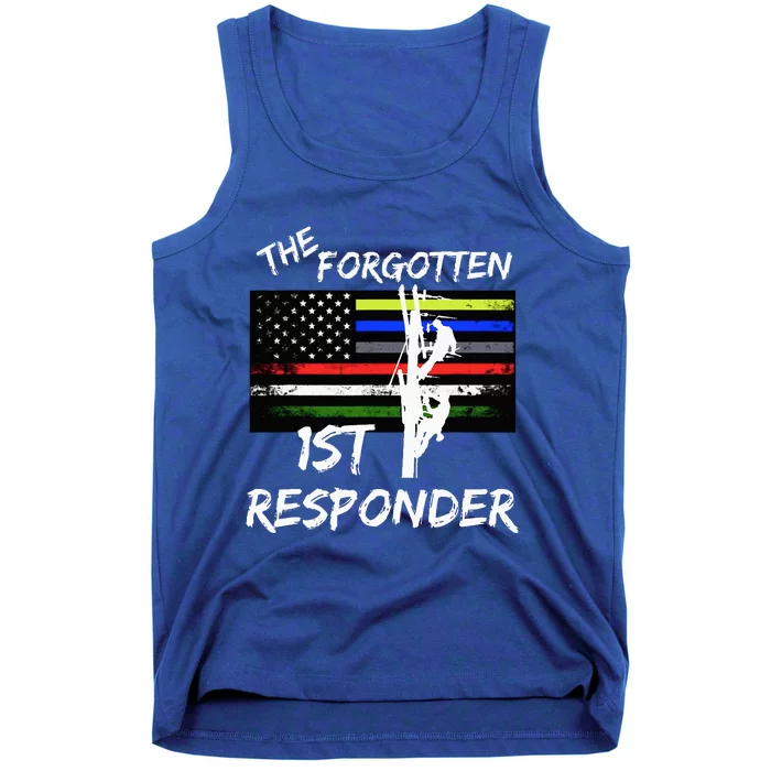 The Forgotten First Responder Tribute To Electrical Lineman Tank Top