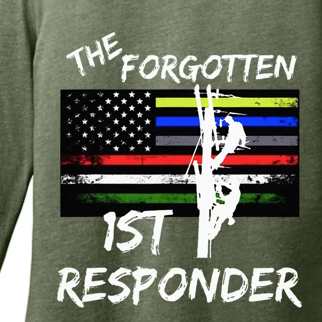 The Forgotten First Responder Tribute To Electrical Lineman Womens CVC Long Sleeve Shirt