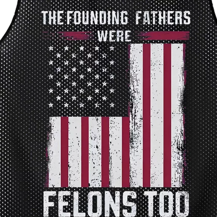 The Founding Fathers Were Felons Too Mesh Reversible Basketball Jersey Tank