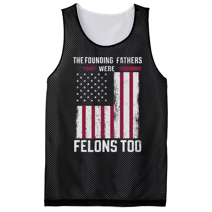 The Founding Fathers Were Felons Too Mesh Reversible Basketball Jersey Tank