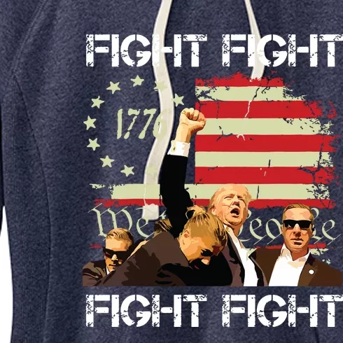 Trump Fight Fight Fight Women's Fleece Hoodie