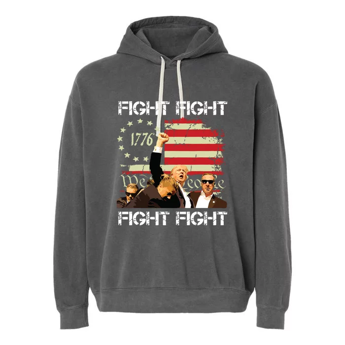 Trump Fight Fight Fight Garment-Dyed Fleece Hoodie