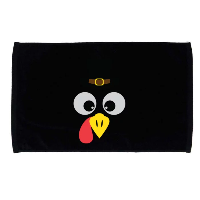 Turkey Face Funny Thanksgiving Costume Meaningful Gift Microfiber Hand Towel