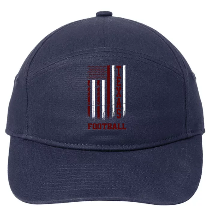 Texas Football Fan American Flag 7-Panel Snapback Hat