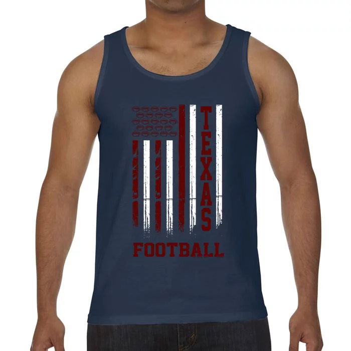 Texas Football Fan American Flag Comfort Colors® Tank Top