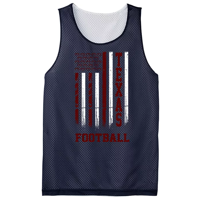 Texas Football Fan American Flag Mesh Reversible Basketball Jersey Tank