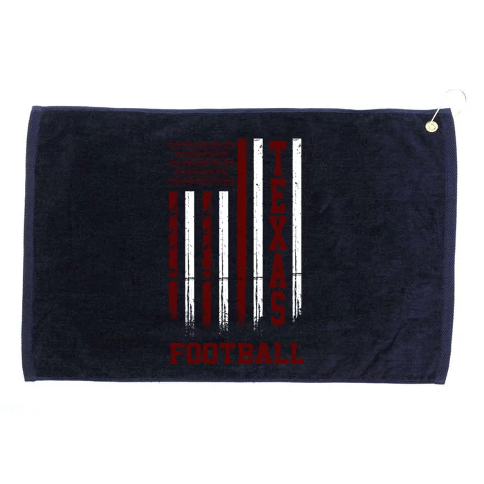 Texas Football Fan American Flag Grommeted Golf Towel