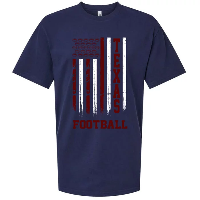 Texas Football Fan American Flag Sueded Cloud Jersey T-Shirt