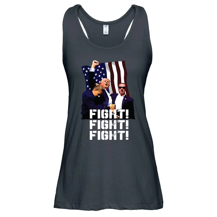 Trump Fight Fight Fight Ladies Essential Flowy Tank