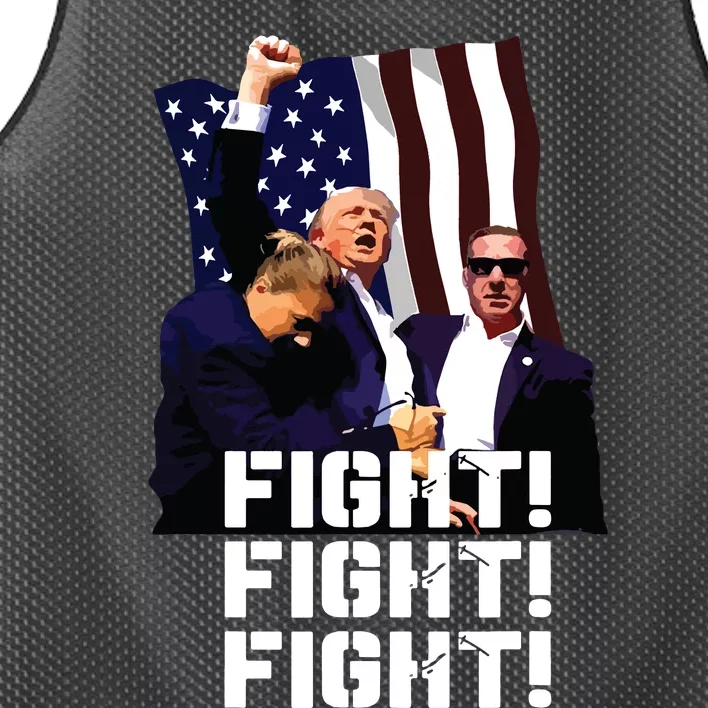 Trump Fight Fight Fight Mesh Reversible Basketball Jersey Tank