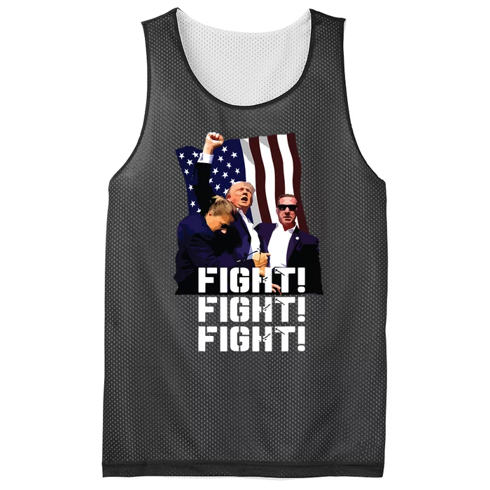 Trump Fight Fight Fight Mesh Reversible Basketball Jersey Tank