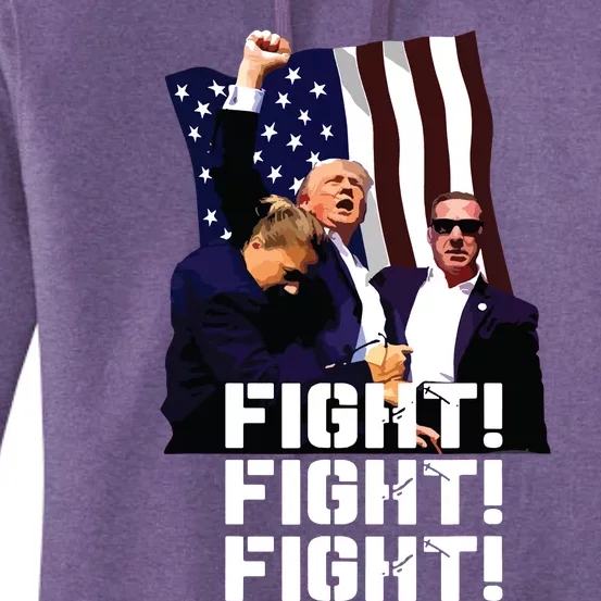 Trump Fight Fight Fight Women's Pullover Hoodie