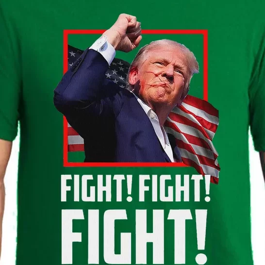 Trump Fight Fist 2024 Strong Support Pajama Set