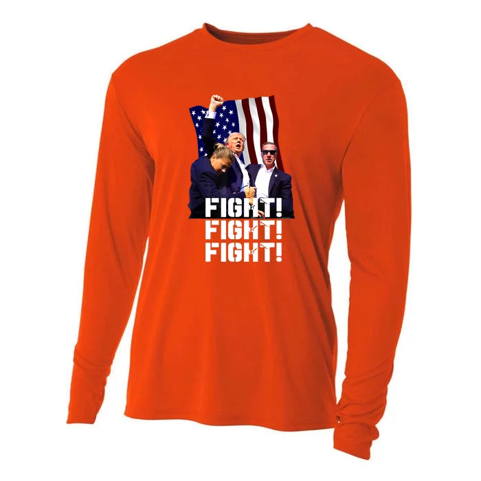 Trump Fight Fight Fight Gift Cooling Performance Long Sleeve Crew