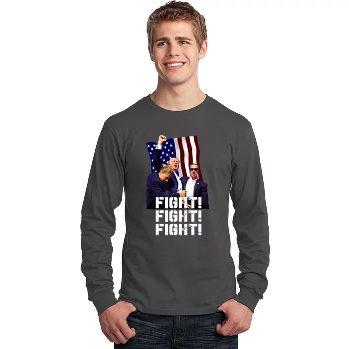 Trump Fight Fight Fight Gift Long Sleeve Shirt