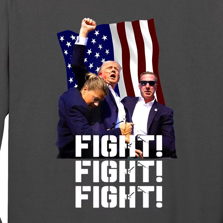 Trump Fight Fight Fight Gift Long Sleeve Shirt