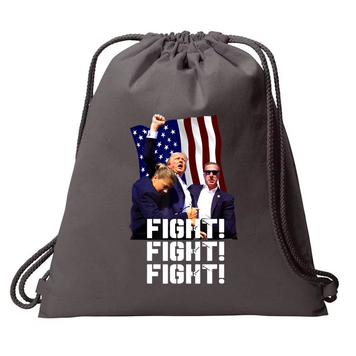 Trump Fight Fight Fight Gift Drawstring Bag