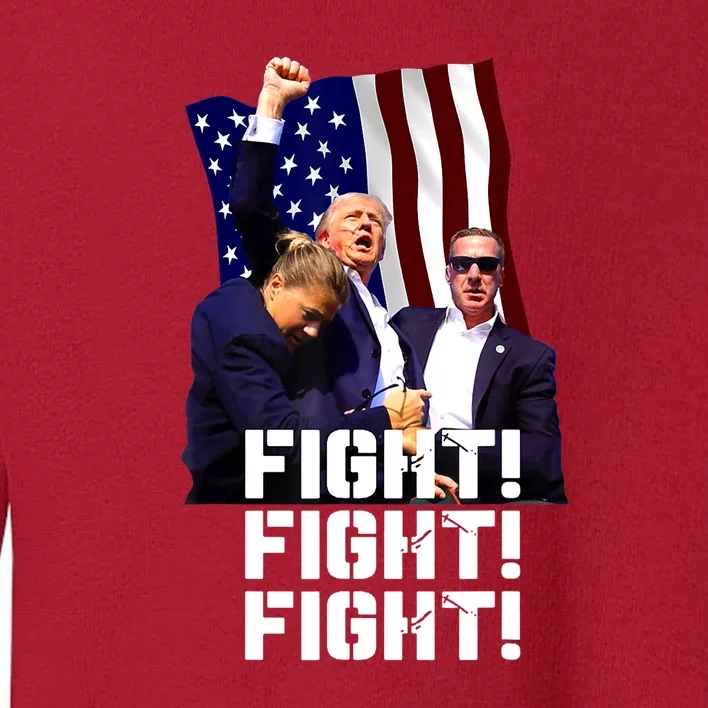 Trump Fight Fight Fight Gift Toddler Sweatshirt