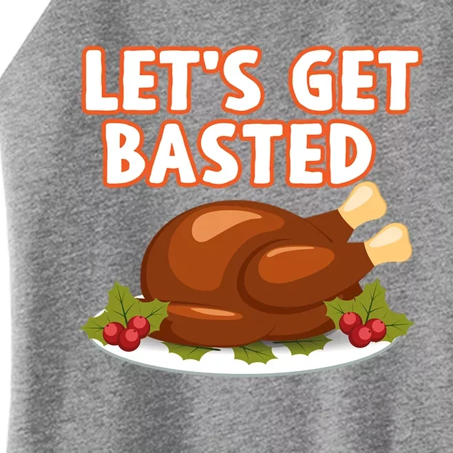 Thanksgiving Food Funny Turkey Gravy Lets Get Basted Gift Women’s Perfect Tri Rocker Tank