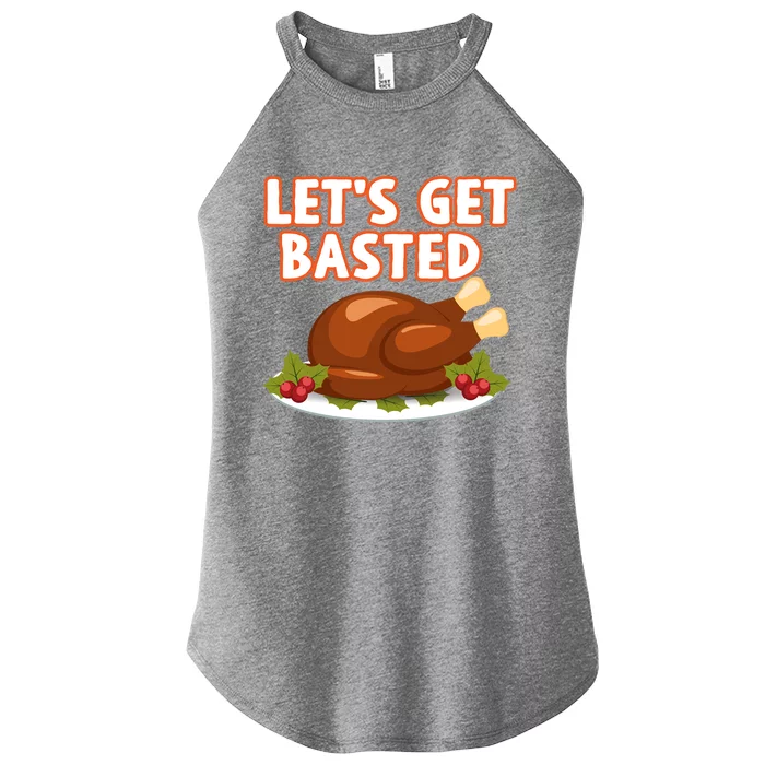 Thanksgiving Food Funny Turkey Gravy Lets Get Basted Gift Women’s Perfect Tri Rocker Tank