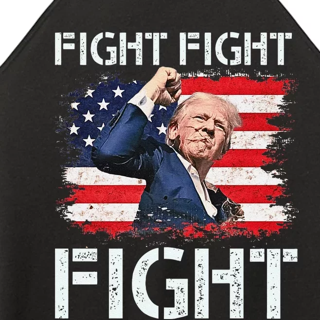 Trump Fight Fight Fight Trump Signals To Americans To Fight Women’s Perfect Tri Rocker Tank