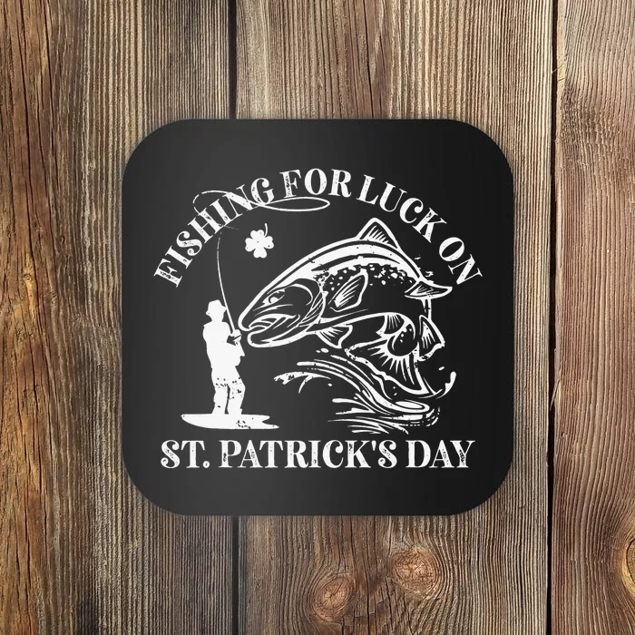 Trout Fly Fishing for luck on St. Patrick's Day Coaster