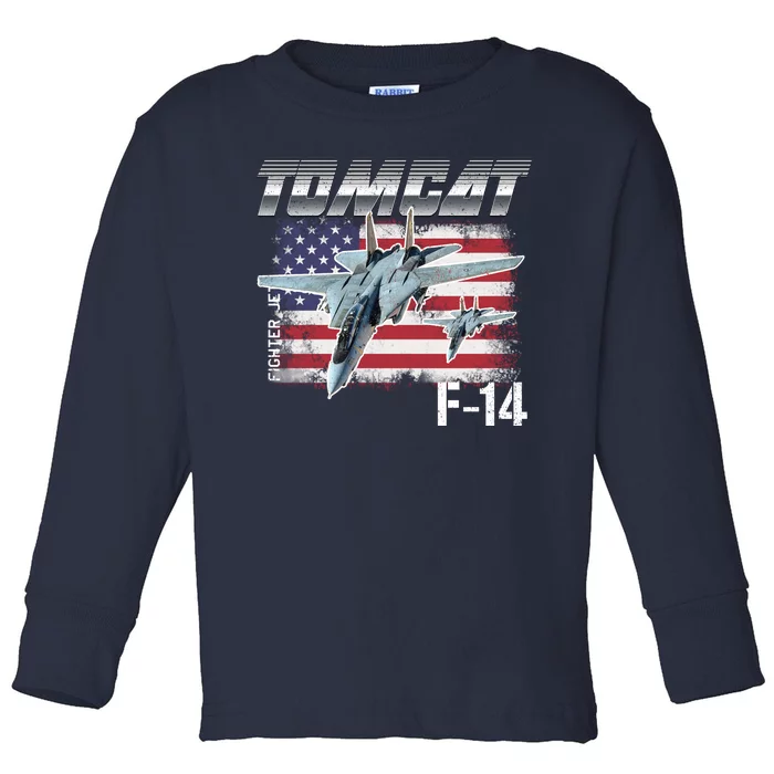 Tomcat F14 Fighter Jet Toddler Long Sleeve Shirt