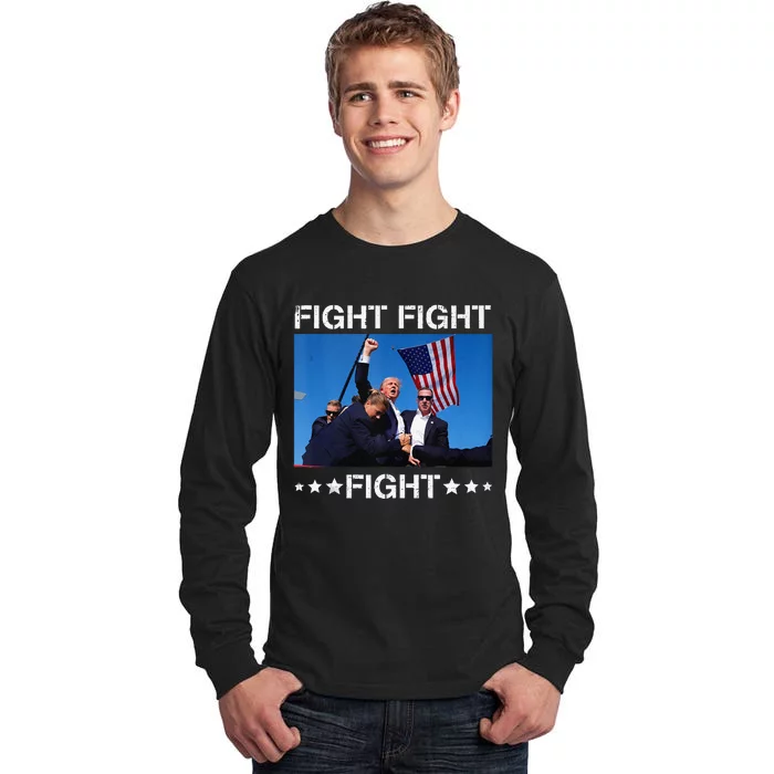 Trump Fight Fight Fight Tall Long Sleeve T-Shirt