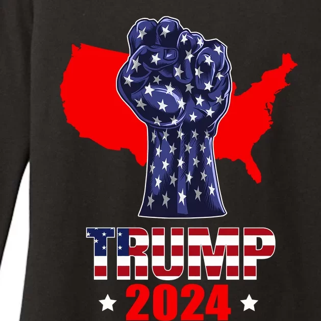 Trump Fight For America Womens CVC Long Sleeve Shirt