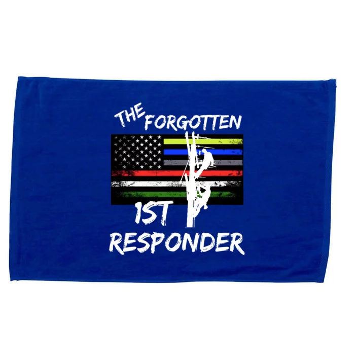 The Forgotten First Responder Tribute To Electrical Lineman Microfiber Hand Towel