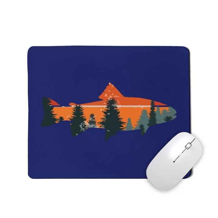 Trout Fly Fishing Nature Outdoor Fisherman Gift Mousepad