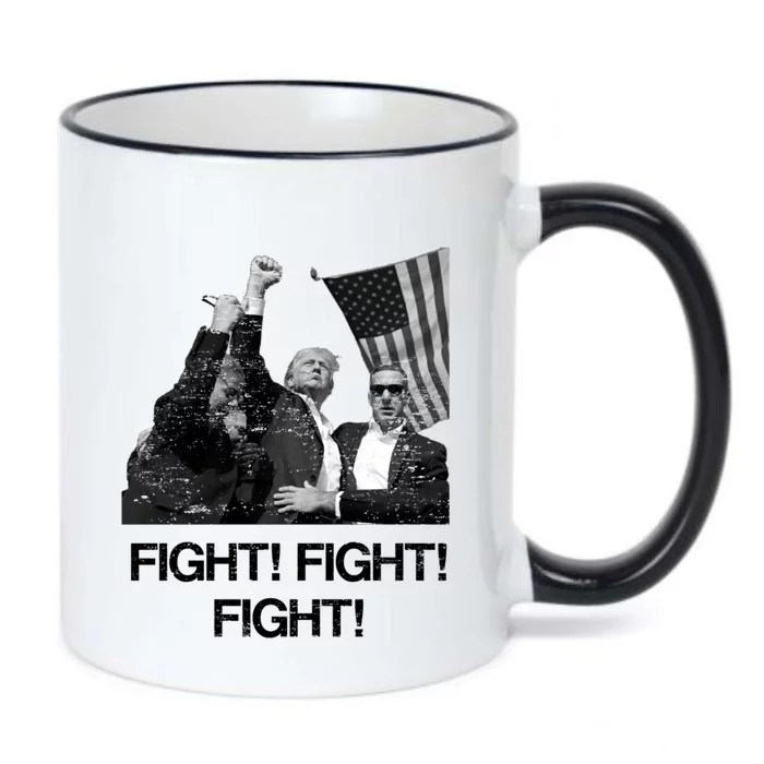 Trump Fight Fight Fighmeaningful Gift Patriotic Design Gift Black Color Changing Mug